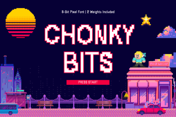 Chonky Bits: The Pixel Sans Serif That Sells Your Handmade Goods