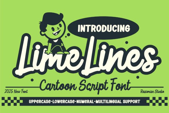 Lime Lines: A Playful Script Font for Scroll-Stopping Marketing