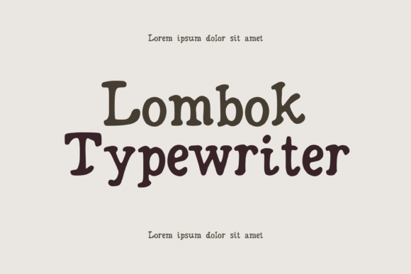 Lombok Typewriter: A Vintage-Inspired Sans Serif Font for Digital Design